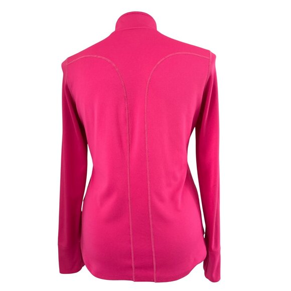 Nike Pink Dri-FIT Zip-Up Running Top, Long Sleeves Women's Size XL - Picture 4 of 9